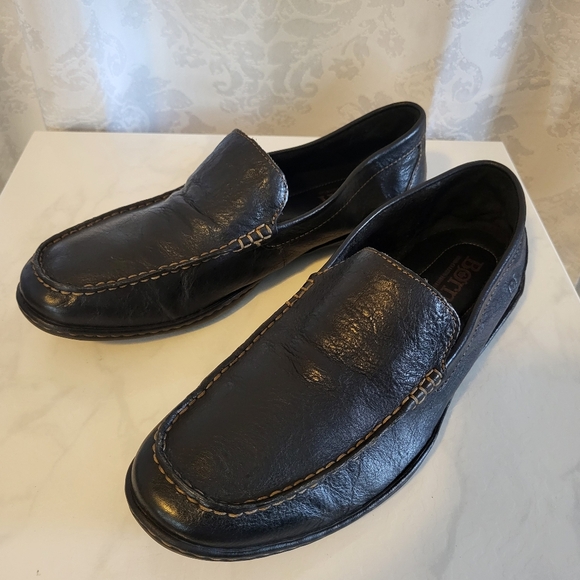 BORN Men's Loafer Driving Leather Shoes, Size 12M, Black, Slip on, Classic Style - Picture 1 of 16